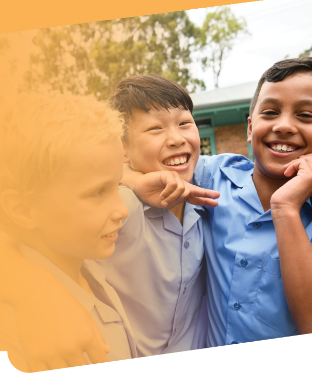 Multi ethnic children playing and having fun at break time